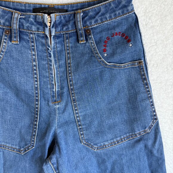 Marc Jacobs Wide Leg Y2K Grunge Denim Jeans Pants 27 - Picture 2 of 7